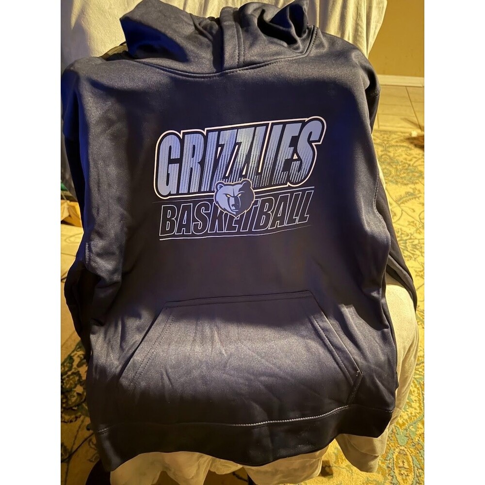 Memphis Grizzlies NBA Hoodie Youth M 10/12 Navy Blue Pullover NWT